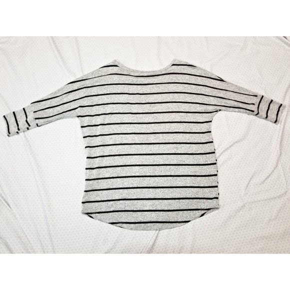 Womens Market & Spruce 3/4 sleeve Gray w/Black Stripe - Large - Picture 5 of 5